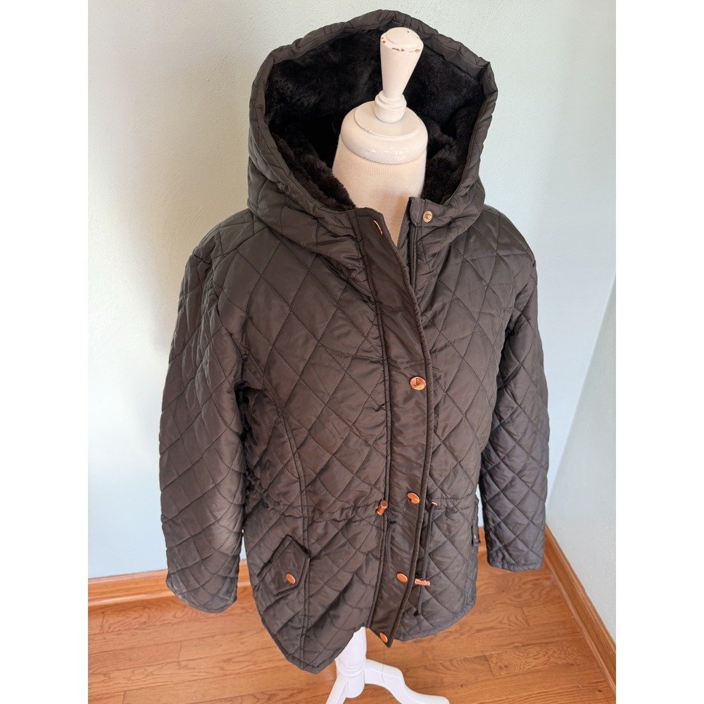 Vine & Valley Quilted Hooded‎ Jacket Windbreaker Weather Resistant Puffer Sz XL